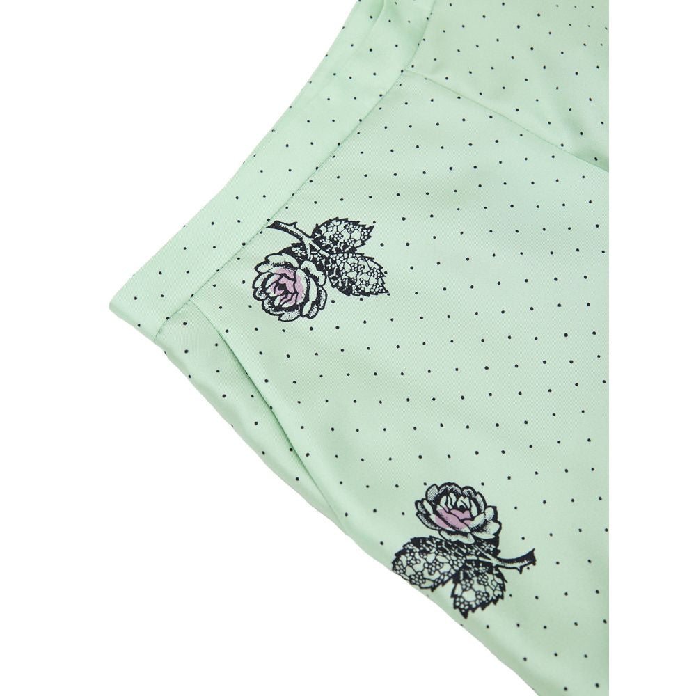 Green Silk Casual Pants