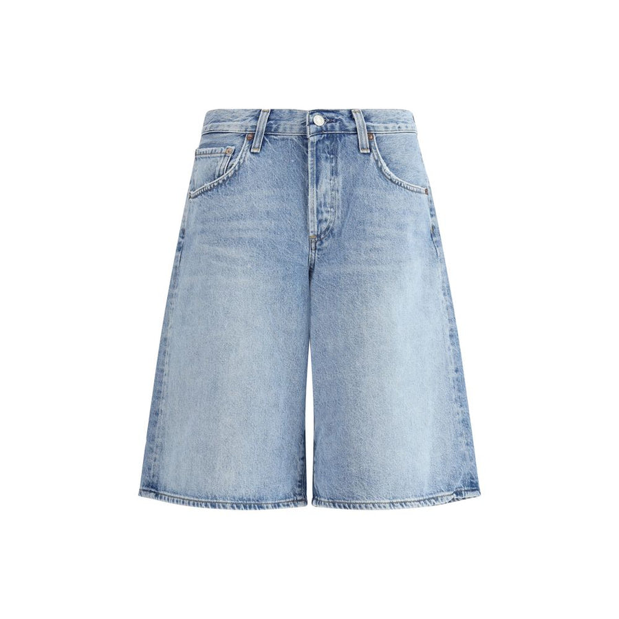 Light Blue Cotton Bermuda Shorts