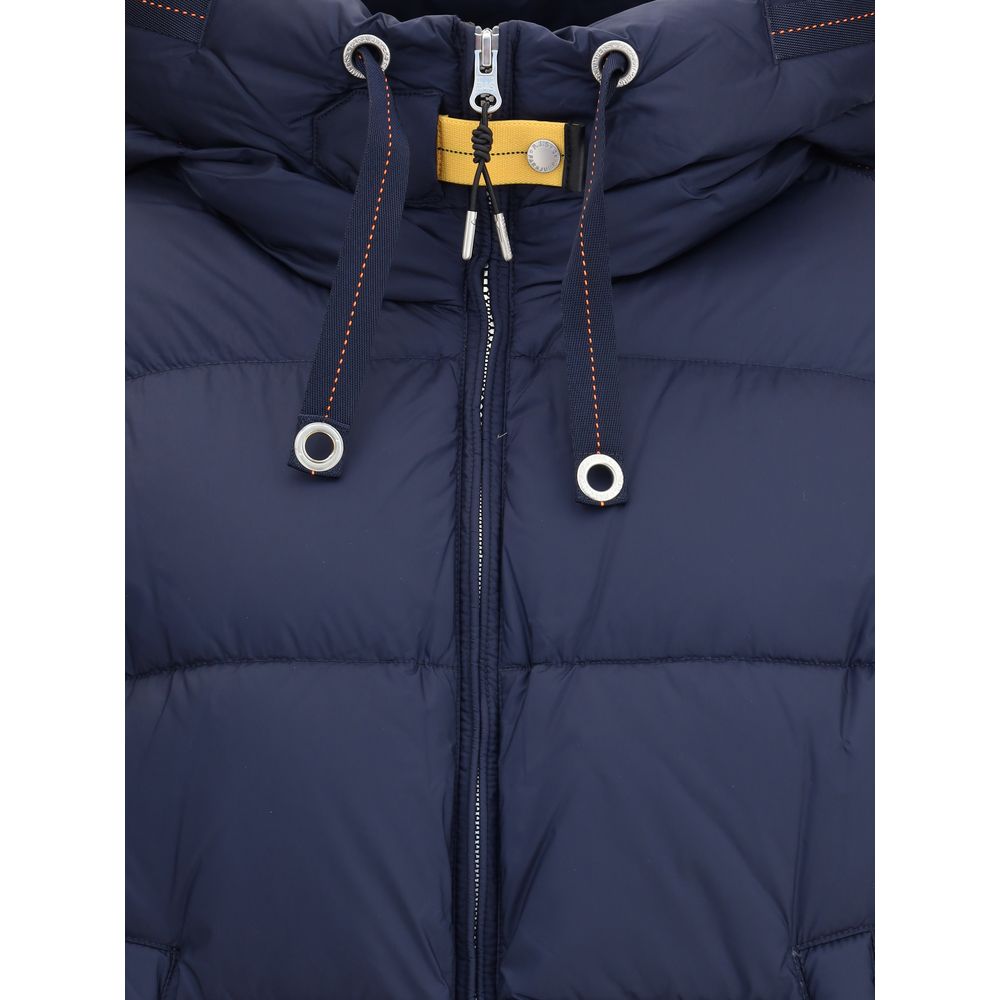 Blue Nylon Full-Length Jacket