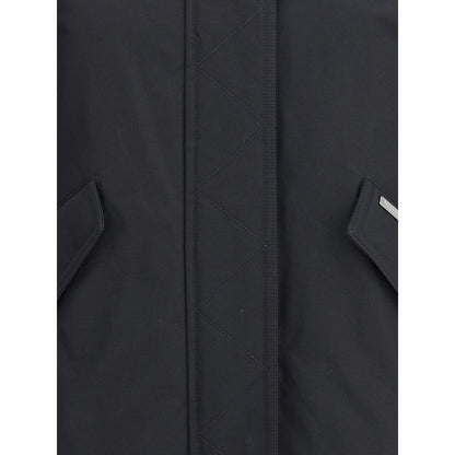 Black Cotton Shell Jacket