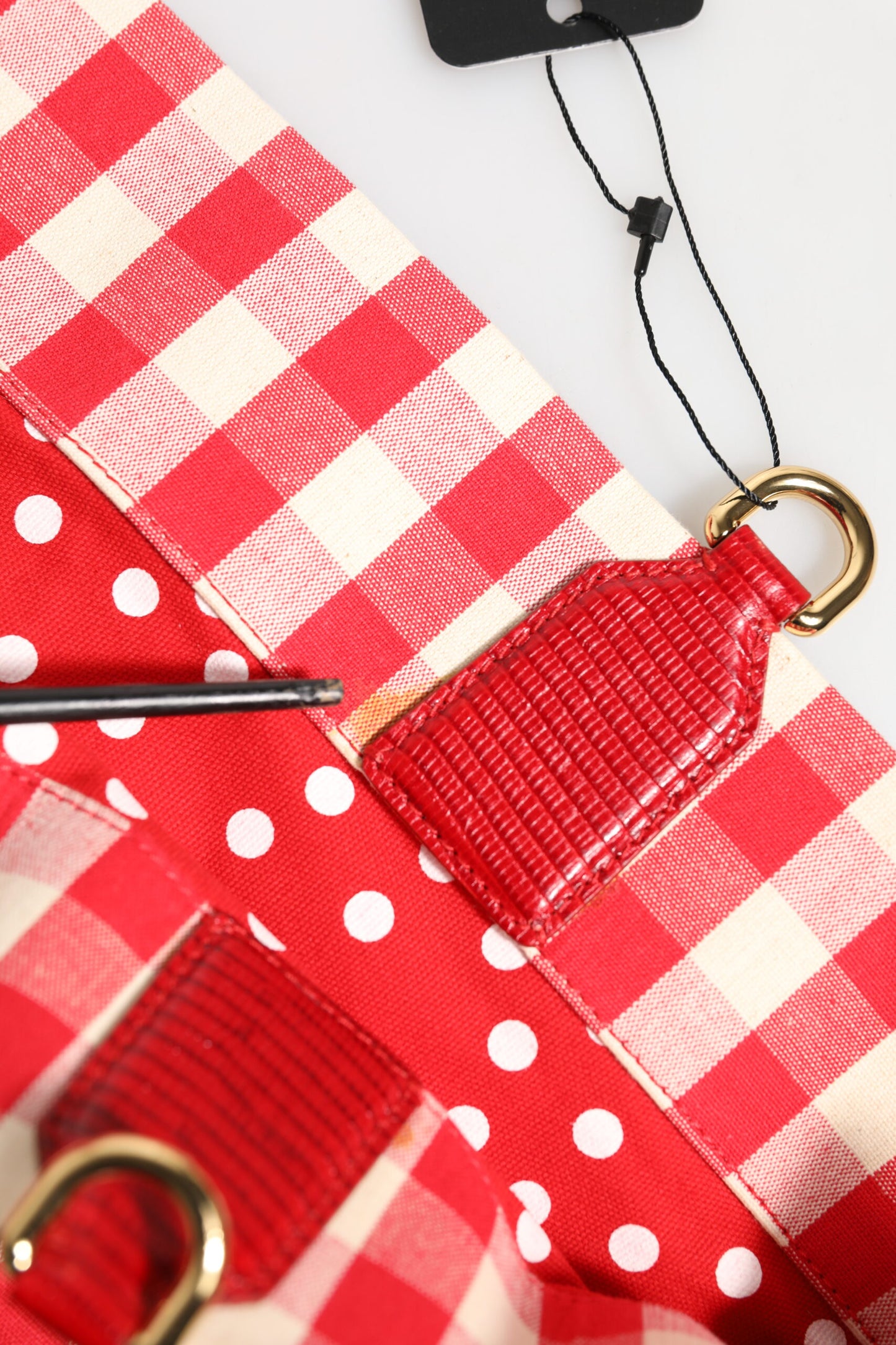 Red I Love Pizza Rhinestone Embellished Tote Bag