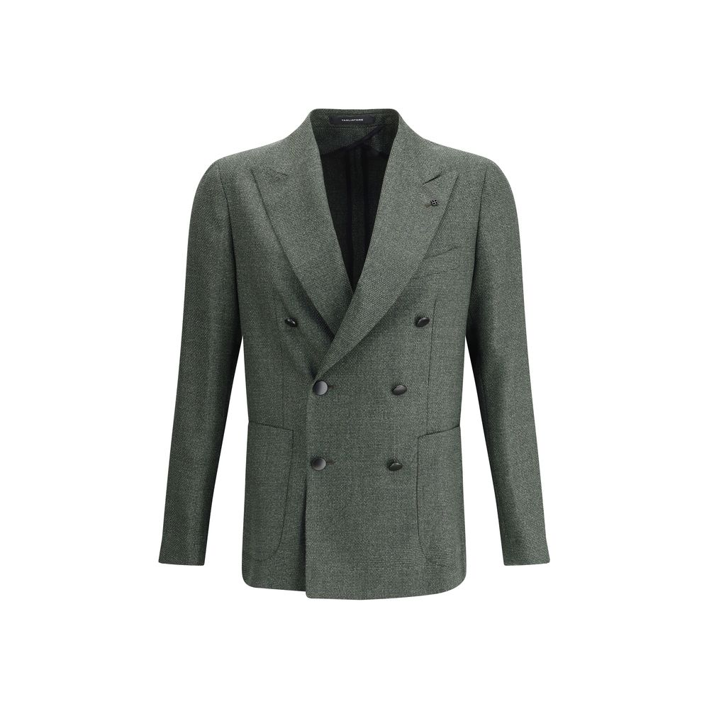 Bicolor Fleece Wool Blazer