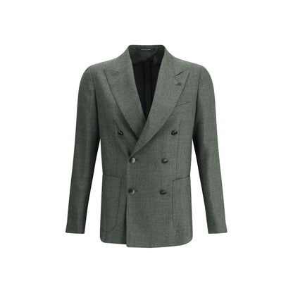 Bicolor Fleece Wool Blazer