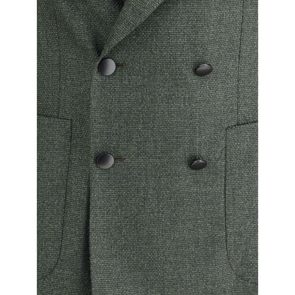 Bicolor Fleece Wool Blazer