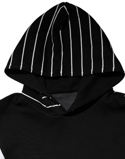 Black Stripes Hooded Men Sweatshirt Sweater