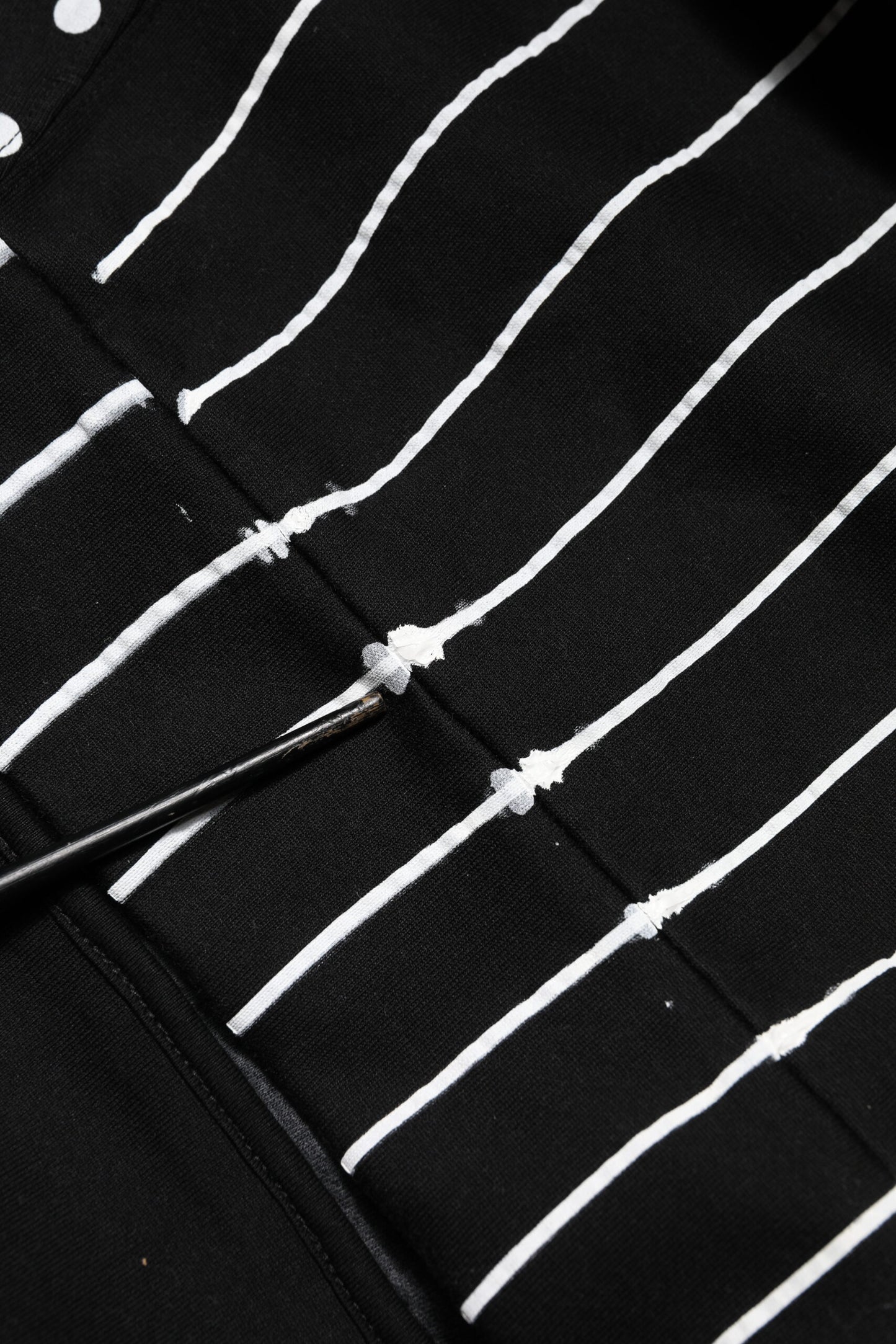 Black Stripes Hooded Men Sweatshirt Sweater