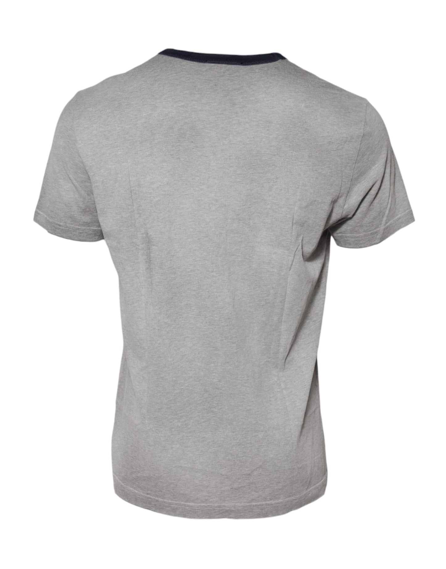 Gray DG Graphic Print Cotton Crewneck T-shirt