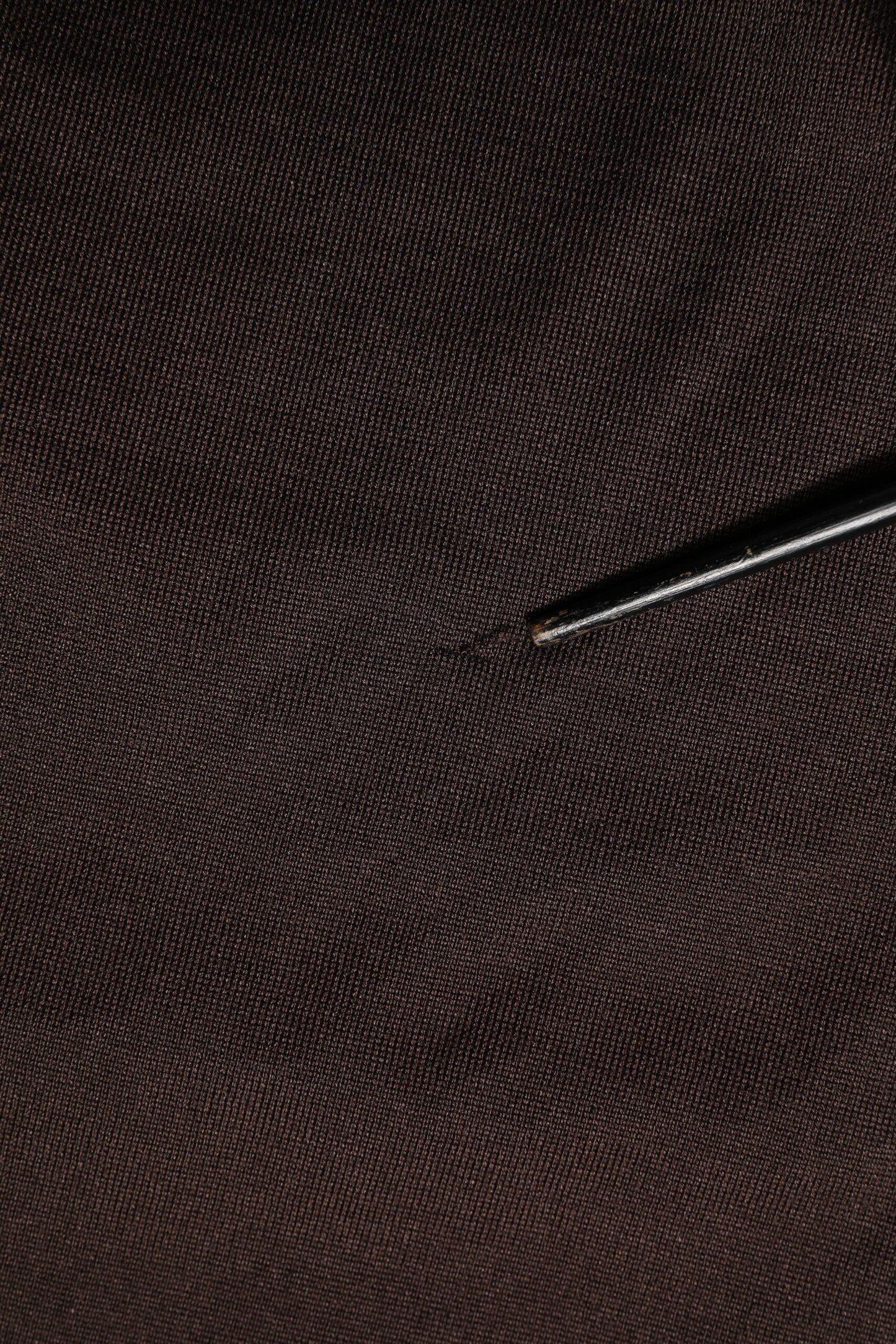 Brown Silk Crew Neck Short Sleeves T-shirt