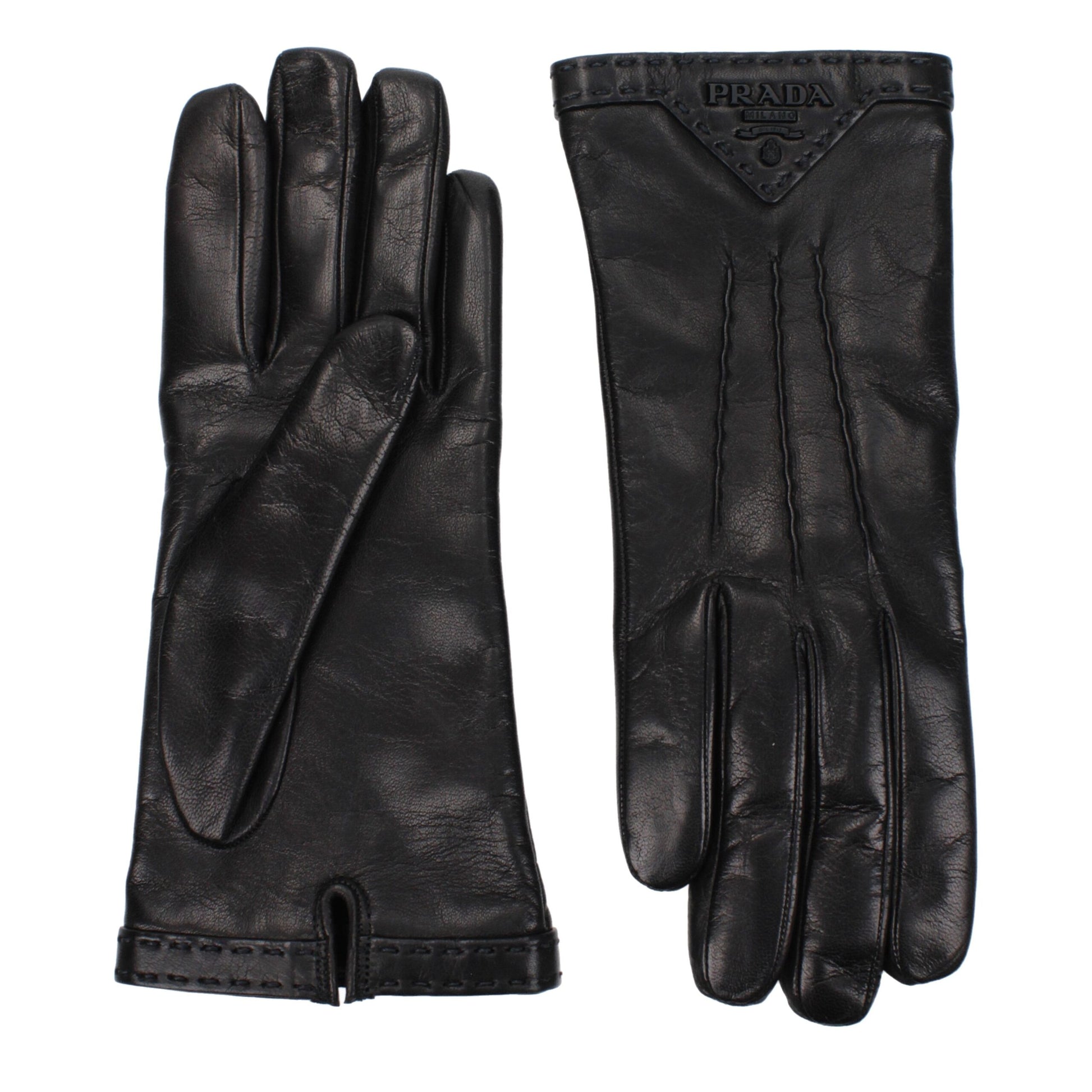 Black Leather Gloves