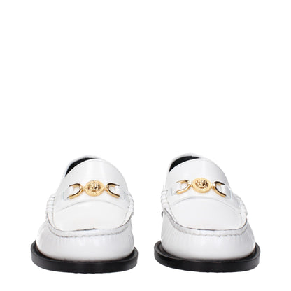 White Leather Slip-On Loafers