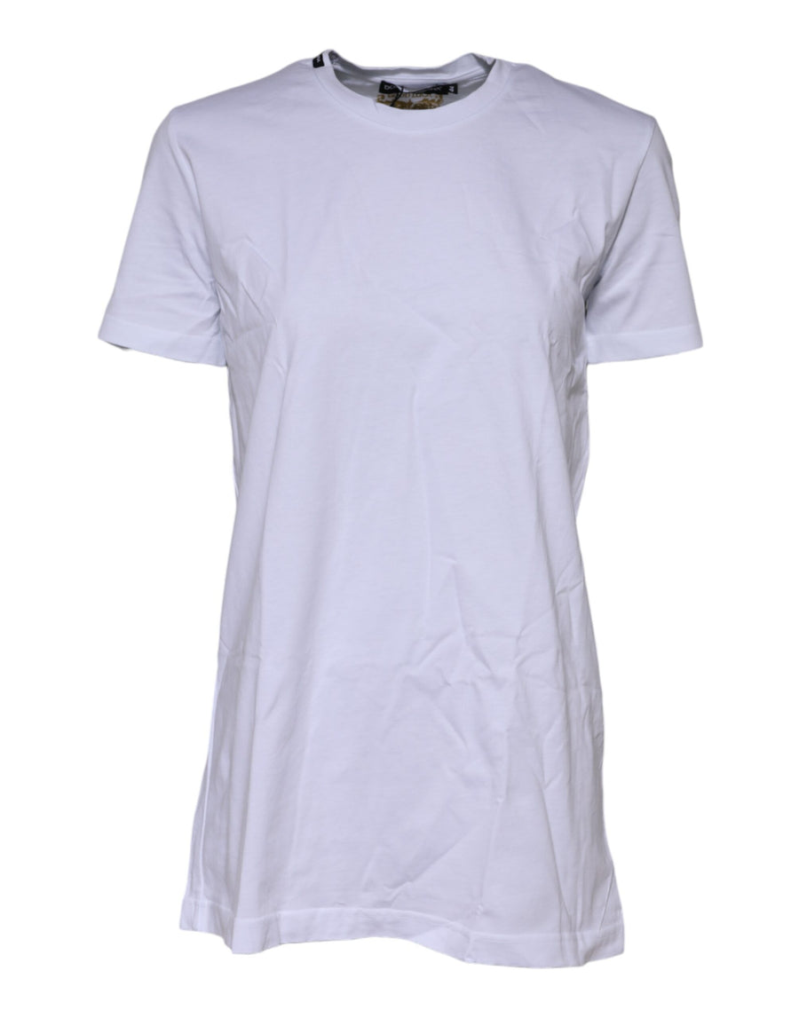 White Short Sleeves Crew Neck Top T-shirt