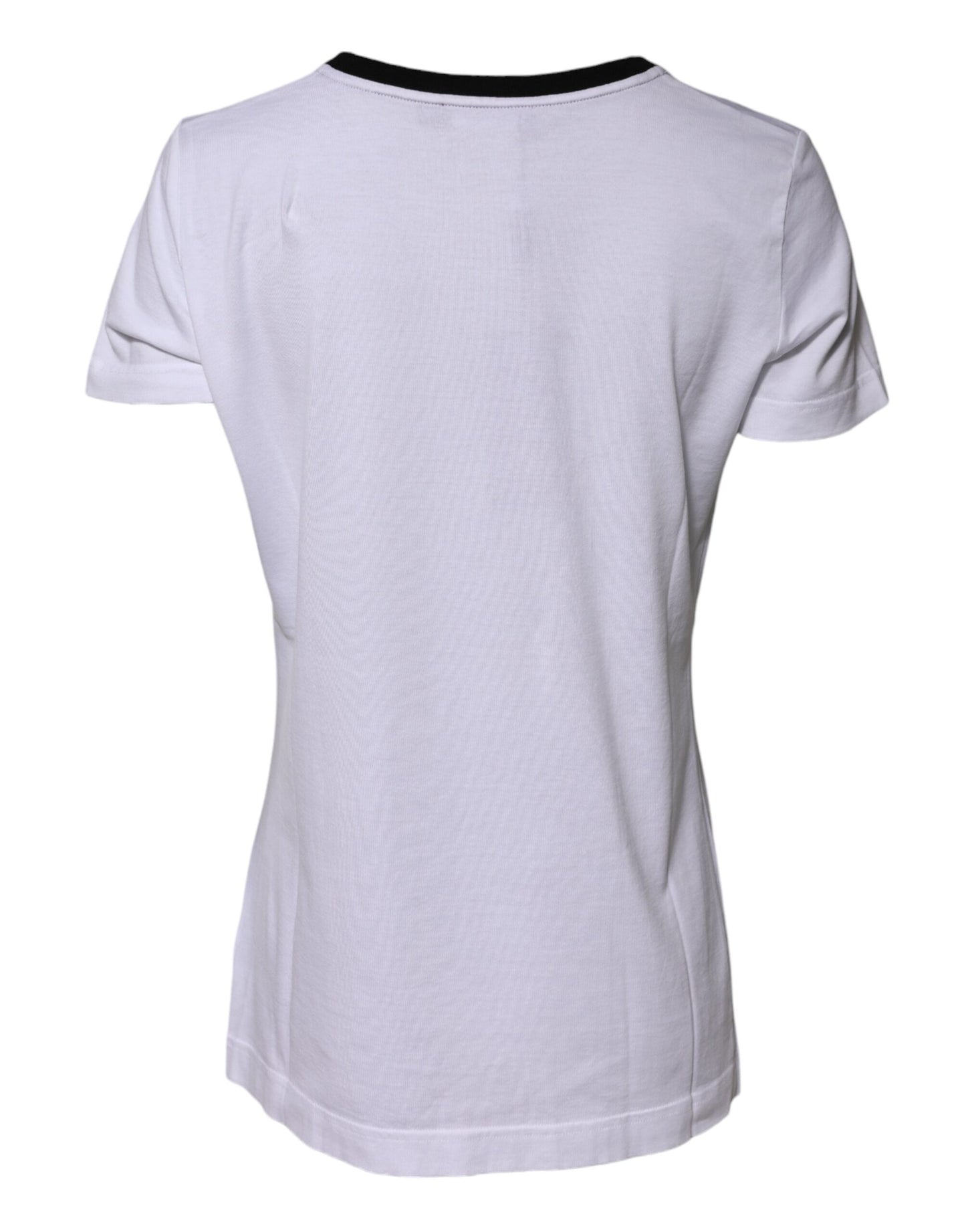 White Eleganza Cotton Crew Neck Tee T-shirt