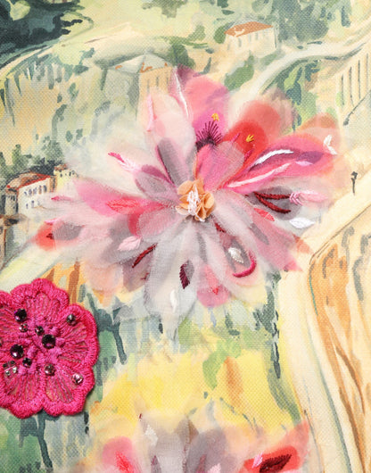 Multicolor Crystal Embellished Mini Dress