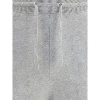 Gray Elastane Casual Pants