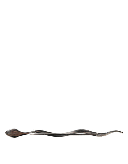 Silver Brass Crystal Spilla Serpente Mens Brooch Pin