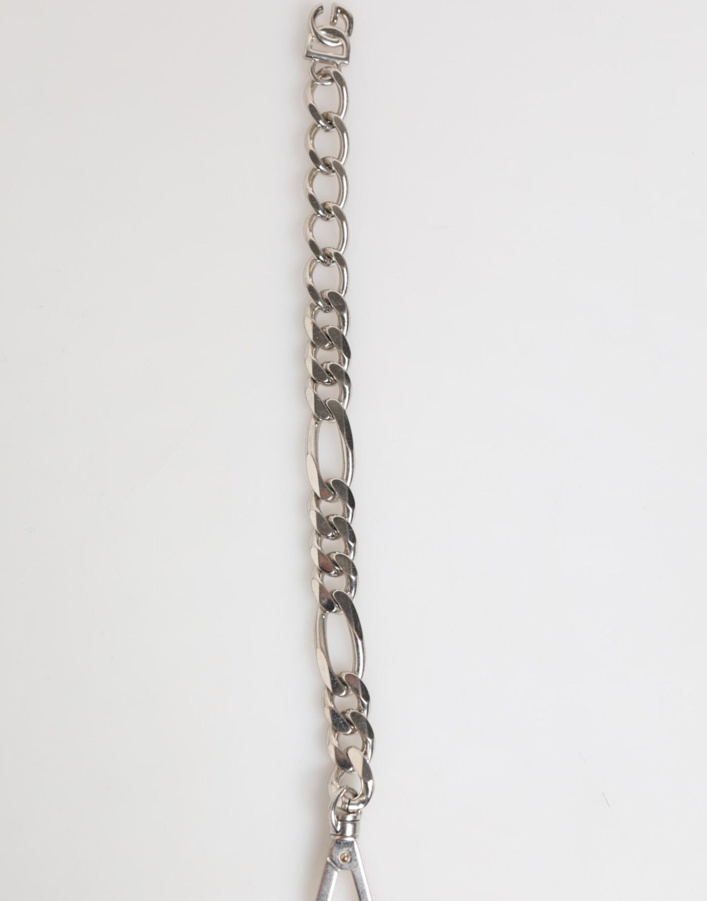 Silver Tone Brass Chain Lobster Clasp DG Logo Bracelet