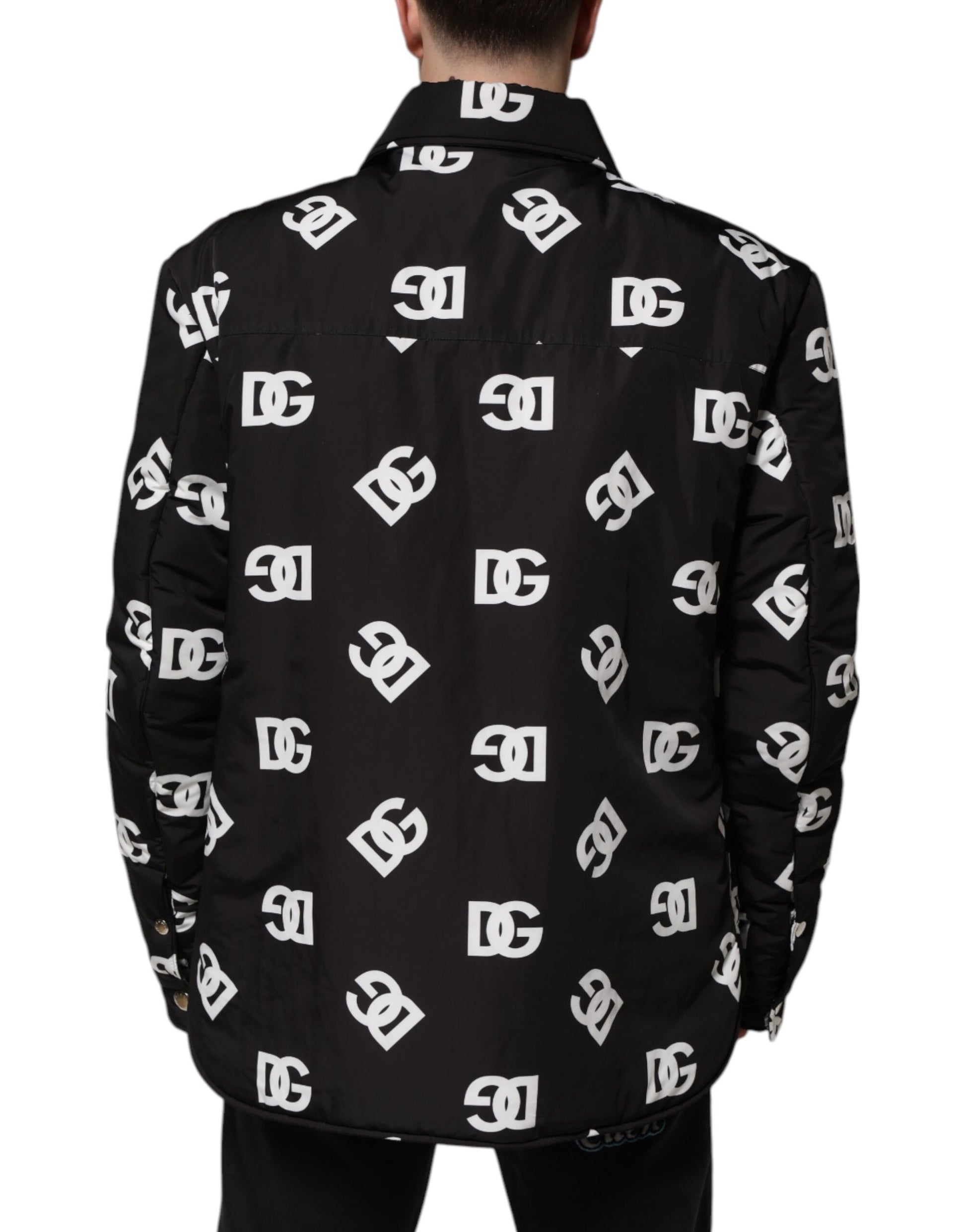 Black DG Monogram Nylon Windbreaker Jacket