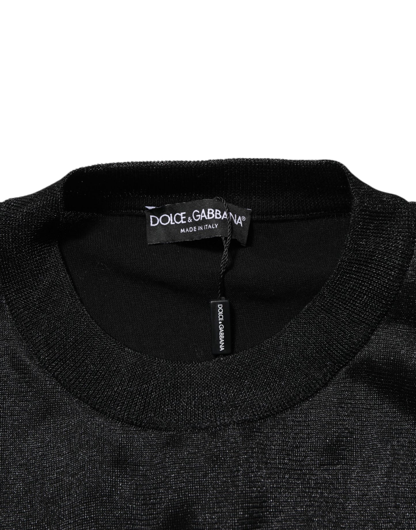 Black Polyester Pullover Sweatshirt Sweater