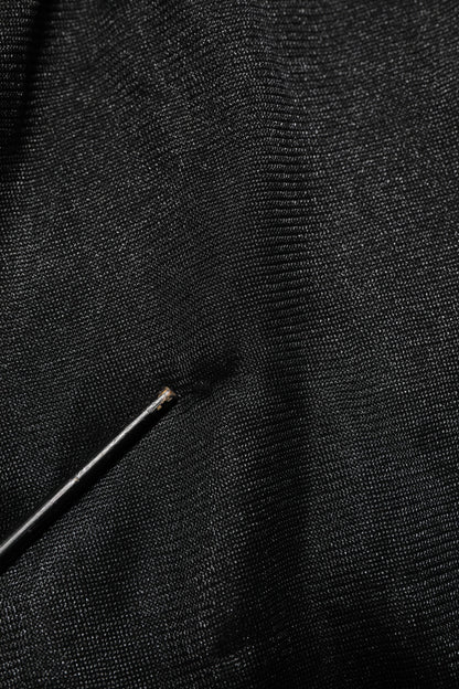 Black Polyester Pullover Sweatshirt Sweater