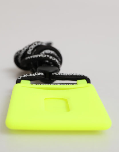 Yellow Green Rubber DG Embossed Adjustable Badge Holder