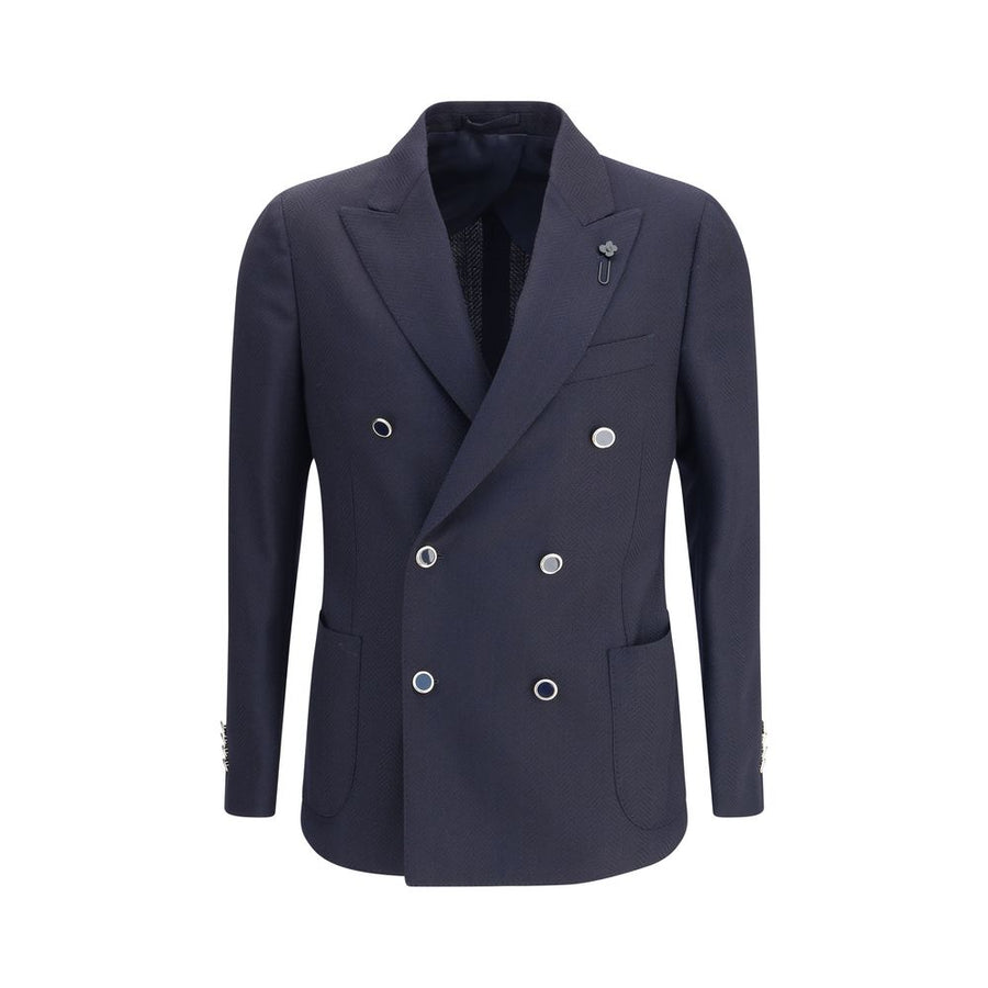 Blue Fleece Wool Blazer