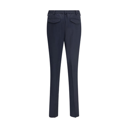 Blue Fleece Wool Chino Pants