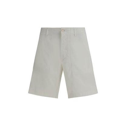 Cream Cotton Bermuda Shorts