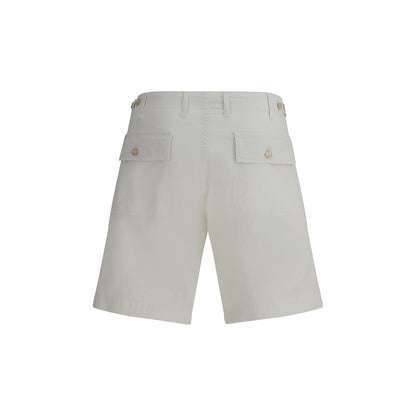 Cream Cotton Bermuda Shorts