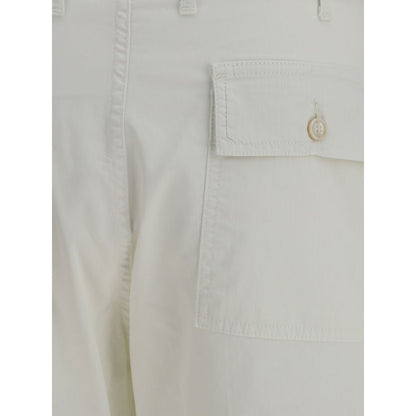 Cream Cotton Bermuda Shorts
