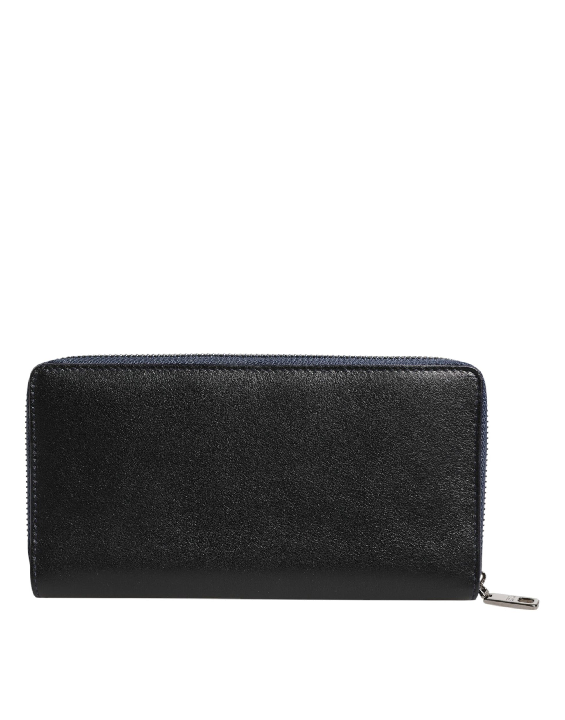 Black Blue Exotic Leather Men Continental Clutch Wallet