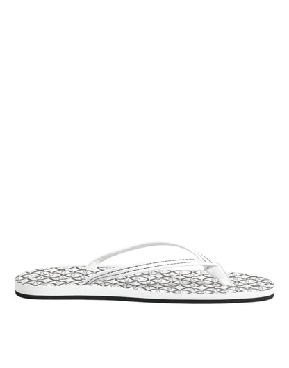 Black White Logo Beachwear Flats Slipper Shoes