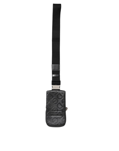 Gray DG Logo Mania Purse Phone Belt Waist Men Borse Bag