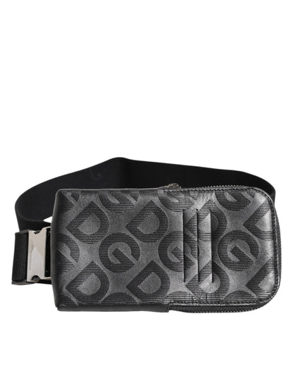 Gray DG Logo Mania Purse Phone Belt Waist Men Borse Bag