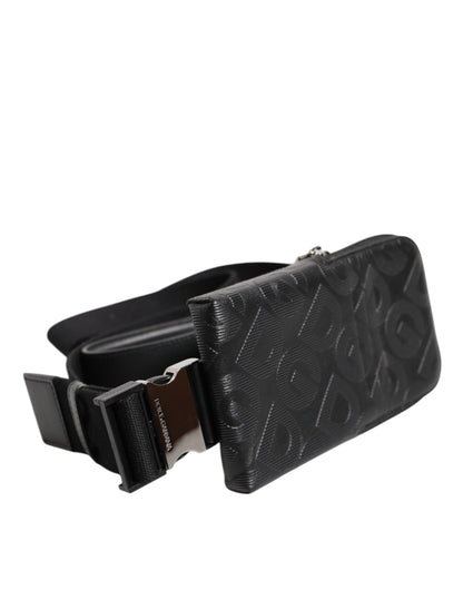 Gray DG Logo Mania Purse Phone Belt Waist Men Borse Bag