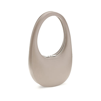 Beige Leather Shoulder Bag