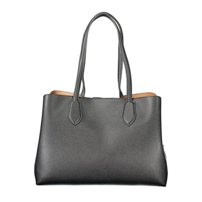 Black Polyethylene Women Handbag