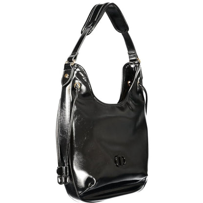 Black Polyethylene Women Hobo Bag