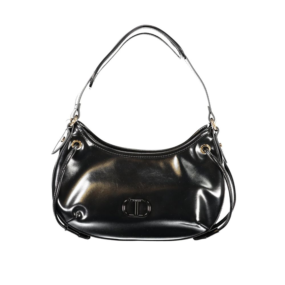 Black Polyethylene Women Handbag