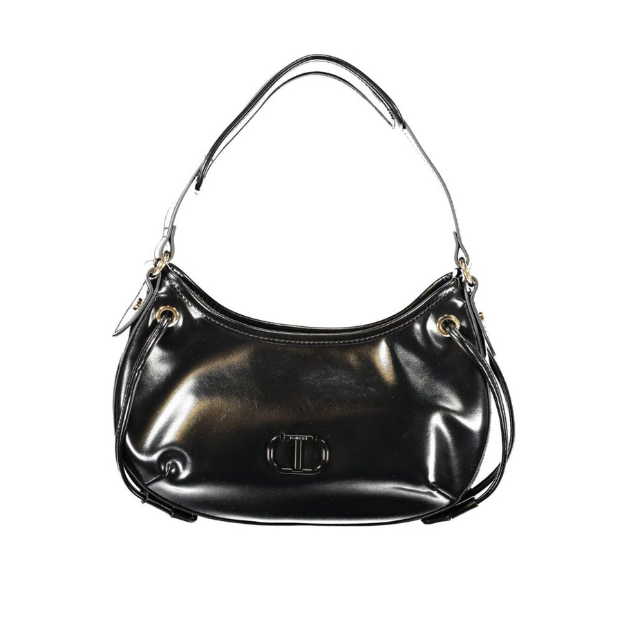 Black Polyethylene Women Handbag