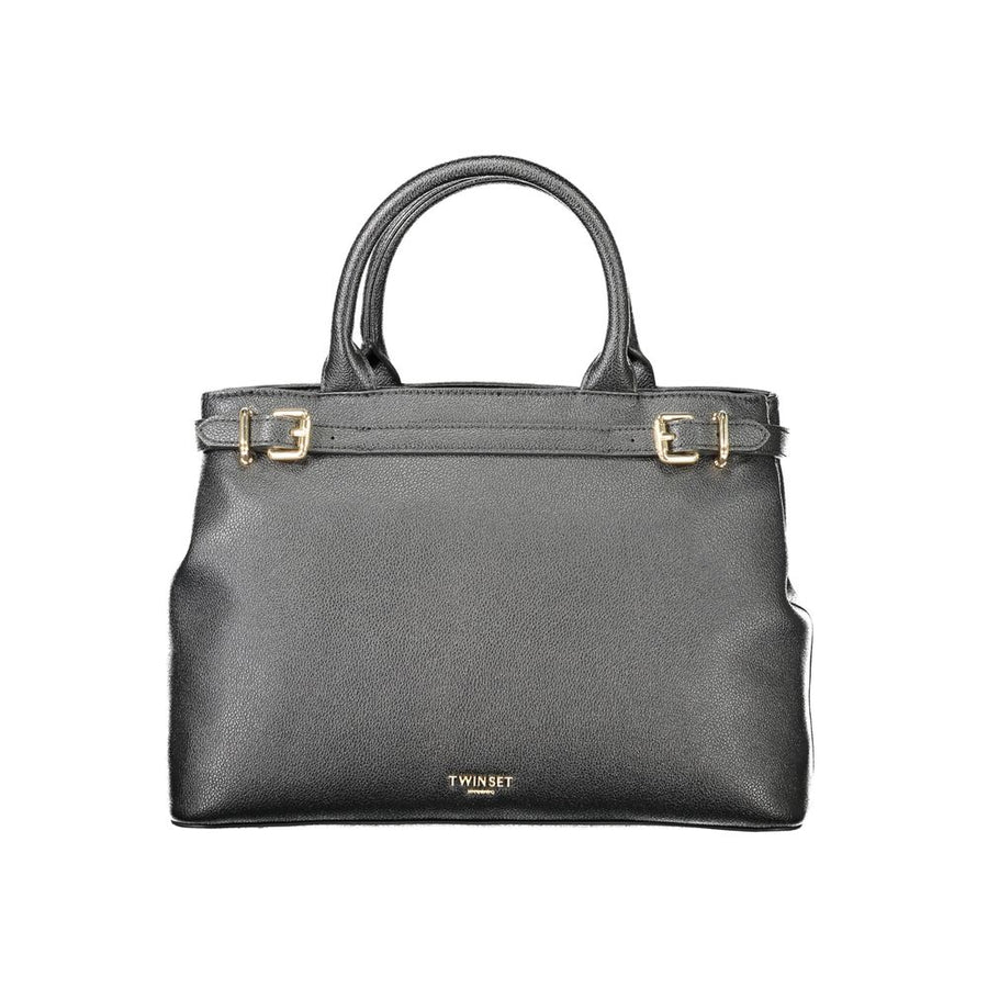 Black Polyethylene Women Handbag