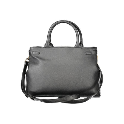 Black Polyethylene Women Handbag