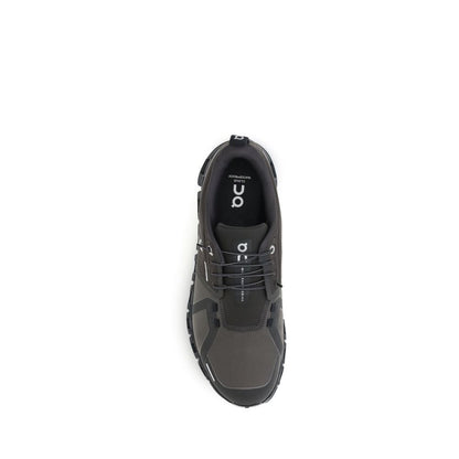 Black Recycled Polyester Athletic Sneakers