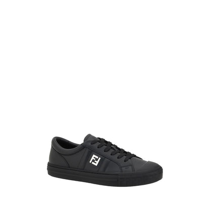Black Calf Leather Bos Taurus Athletic Sneakers