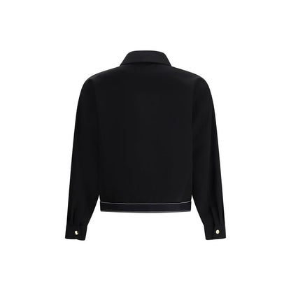 Black Wool Full-Length Jacket