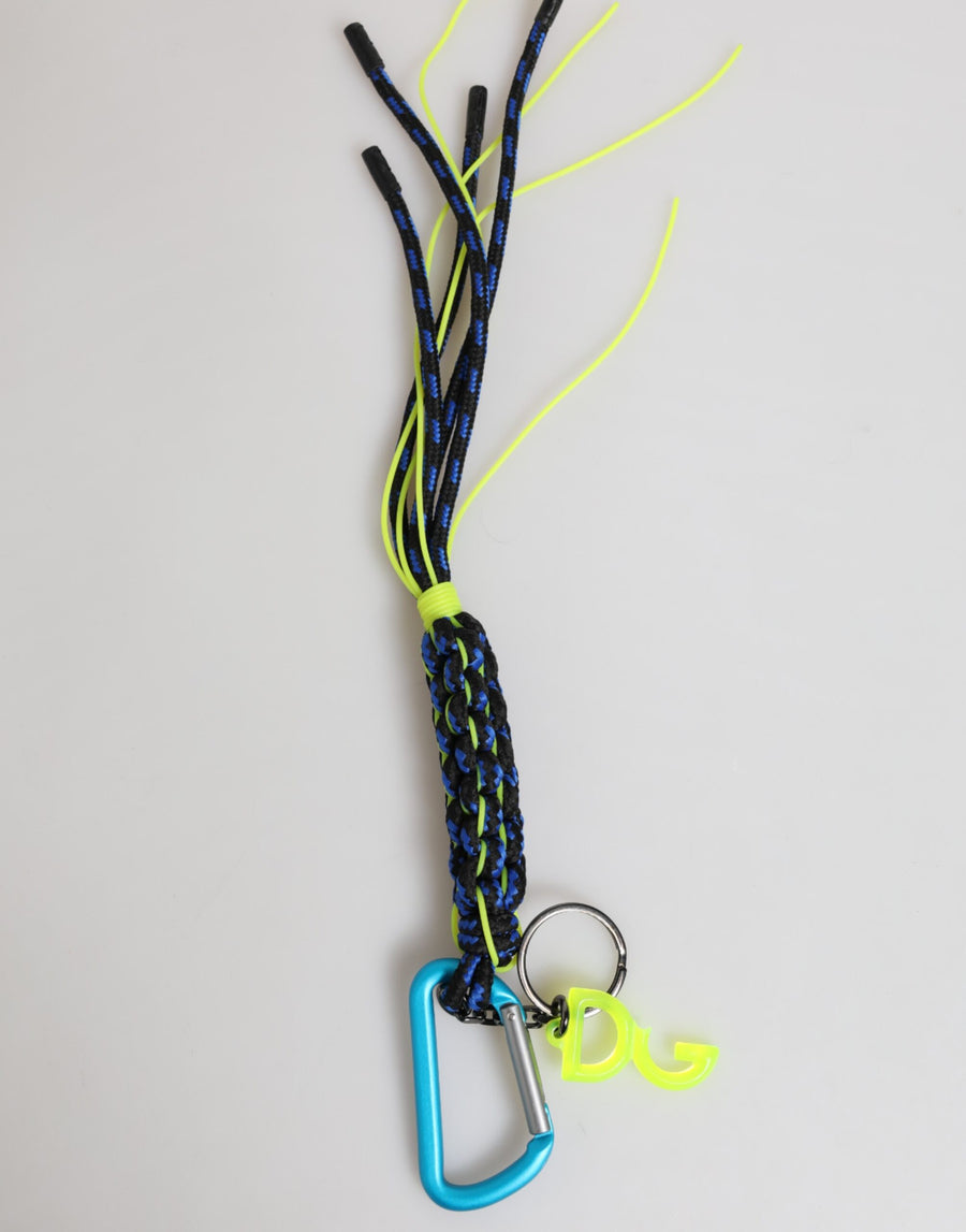 Multicolor Polyester Tape String DG Logo Keychain Keyring