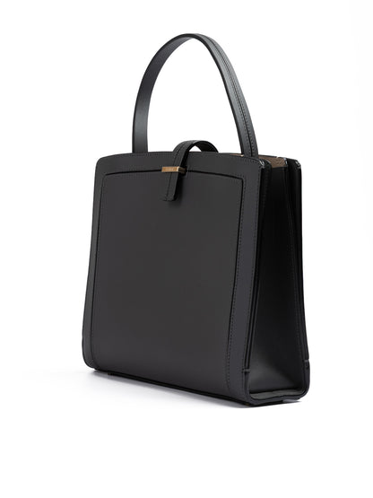 Anthracite Leather Shoulder Bag