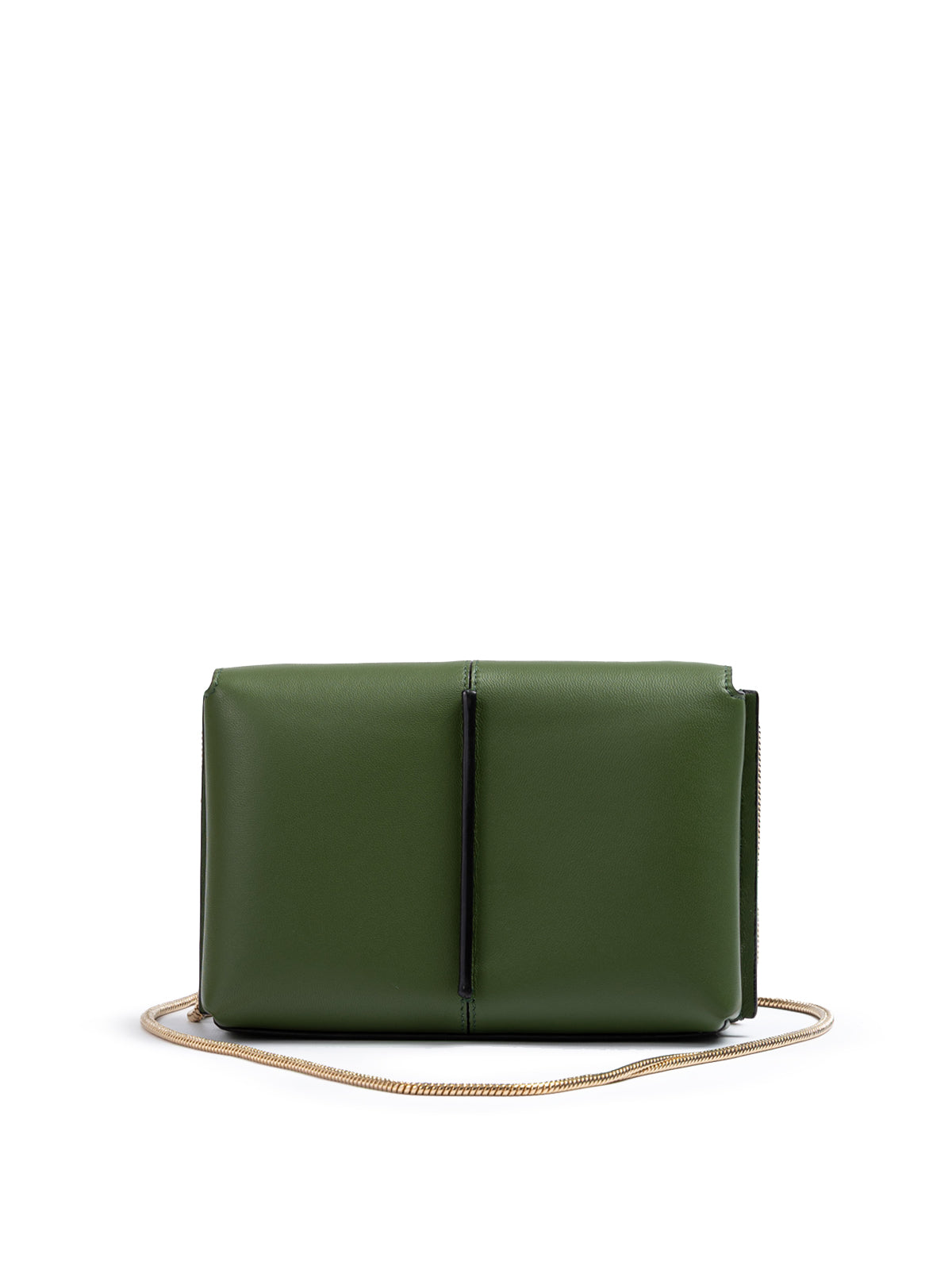 Dark Green Leather Crossbody Bag