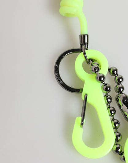 Green Springy Key Holder DG Logo Men's Keychain