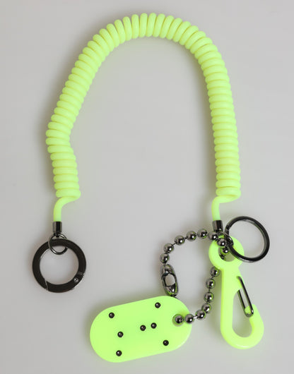 Green Springy Key Holder DG Logo Men's Keychain