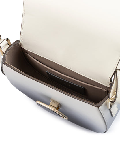 Bicolour Leather Shoulder Bag